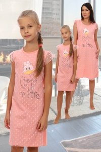 Сорочка детская "2435" кулирка (цвет персиковый)