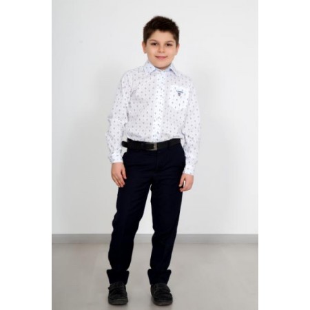 Рубашка для мальчика "Идон" сорочечная ткань (цвет белый)