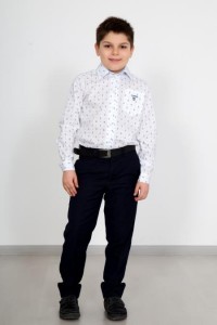 Рубашка для мальчика "Идон" сорочечная ткань (цвет белый)