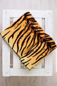 Плед "Тигровый" флис (цвет желтый тигр)