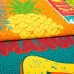 Полотенце пляжное "Мультифрукт" вафельное полотно (цвет разноцветный)