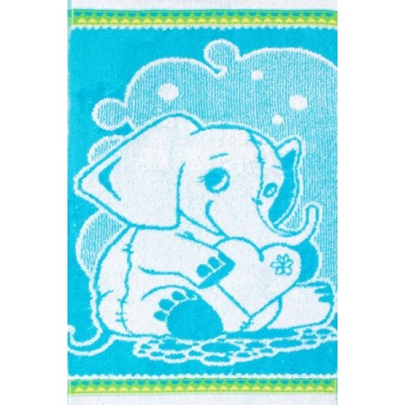 Полотенце "Слоненок" махровое (цвет бежевый, бирюзовый)