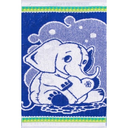 Полотенце "Слоненок" махровое (цвет бежевый, синий)
