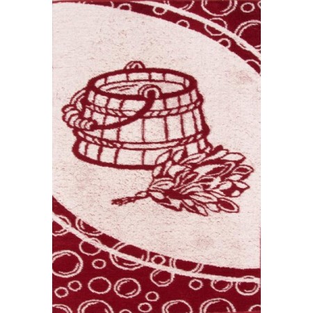 Полотенце "Веник" махровое (принт, цвет бежевый, коричневый)