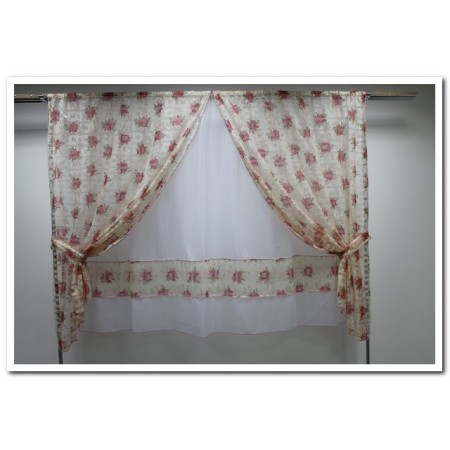 Комплект штор "Кармелита" ткани компаньоны (цвет розовый)