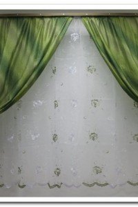 Комплект штор "Классика" жатка (цвет зеленый градиент)