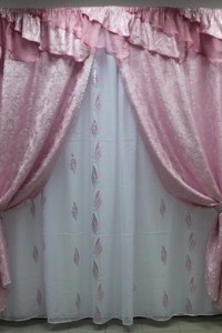 Комплект штор "Фантазия" ткани компаньоны (цвет розовый)