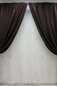Комплект штор "Классика" блекаут (цвет темный шоколад)