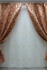 Комплект штор "Классика" вискоза (цвет бронза)