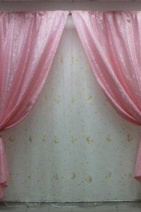 Комплект штор "Классика" шелк (цвет розовый)