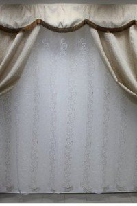 Комплект штор "Уют" ткани компаньоны (цвет платина)