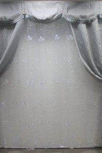 Комплект штор "Уют" ткани компаньоны (цвет серый)