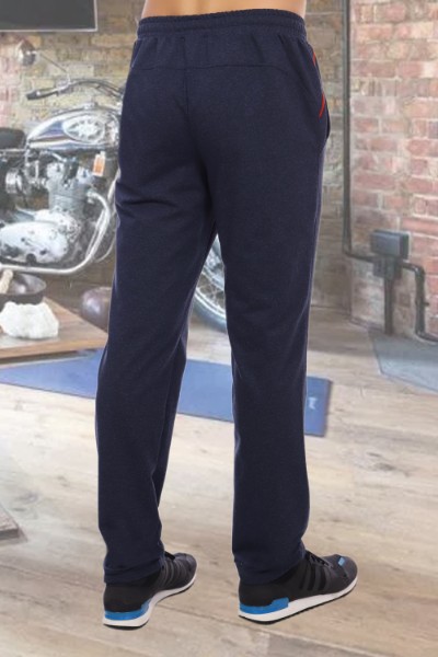 Брюки мужские "2477" футер двухнитка с лайкрой (цвет синий)