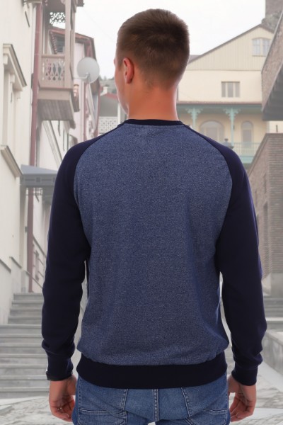 Джемпер мужской "Гамлет" мулине, футер двухнитка с лайкрой (цвет индиго)